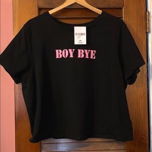 Plus size “Boy Bye” top